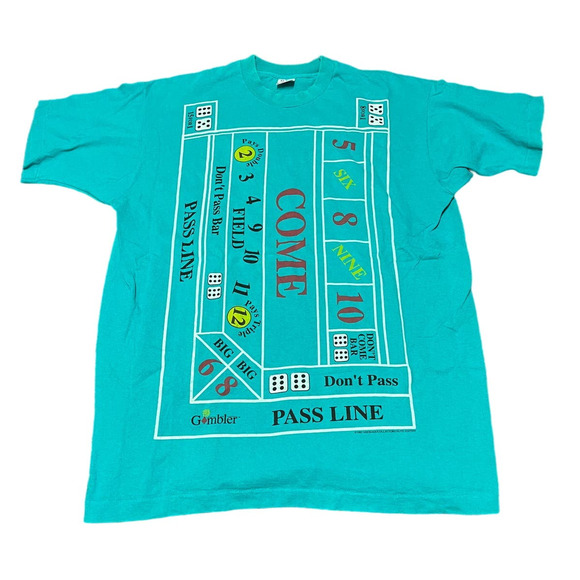 Vintage Gambling Casino 1993 Shirt Single Stitch AOP Size X-Large‎ Elite Edition - Picture 1 of 9